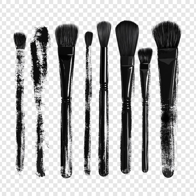 Elegante colección de pinceles de maquillaje Un conjunto profesional para una aplicación impecable