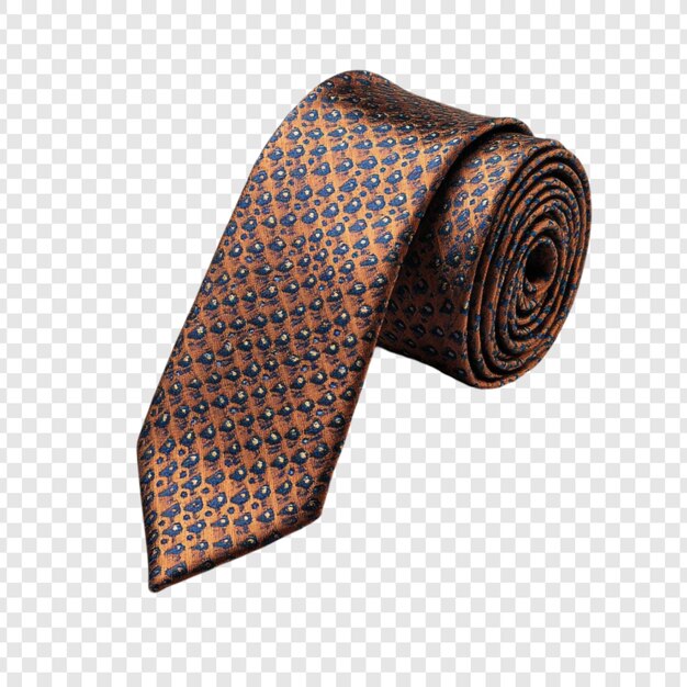 Elegante corbata de seda con patrones marrones y azules