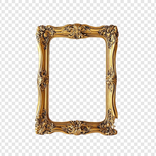 Elegante cornice ornata d'oro Una cornice rettangolare dorata
