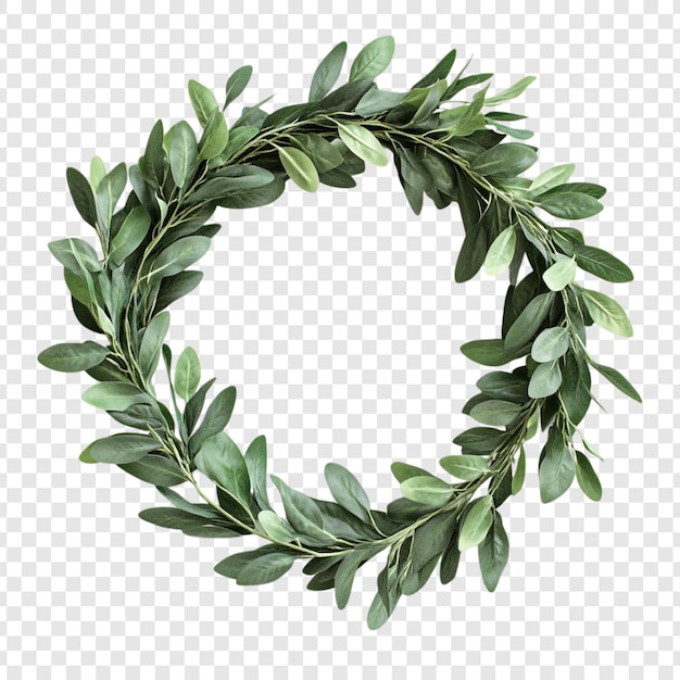 Elegante corona de hojas verdes perfecta para celebraciones de bodas y decoración del hogar