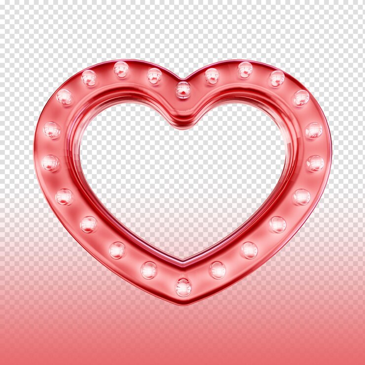 PSD gratuito elegante cuore 3d isolato per la composizione della giornata delle madri