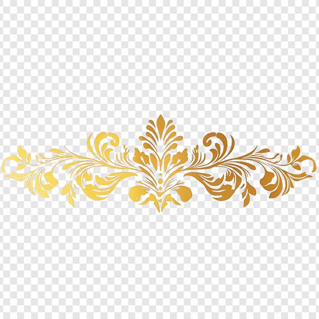 Elegante elemento de diseño floral dorado