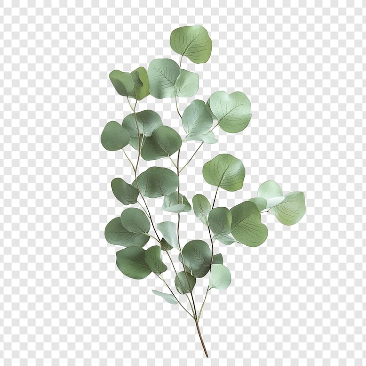 Gratis PSD elegante eucalyptustak een studie in het groen