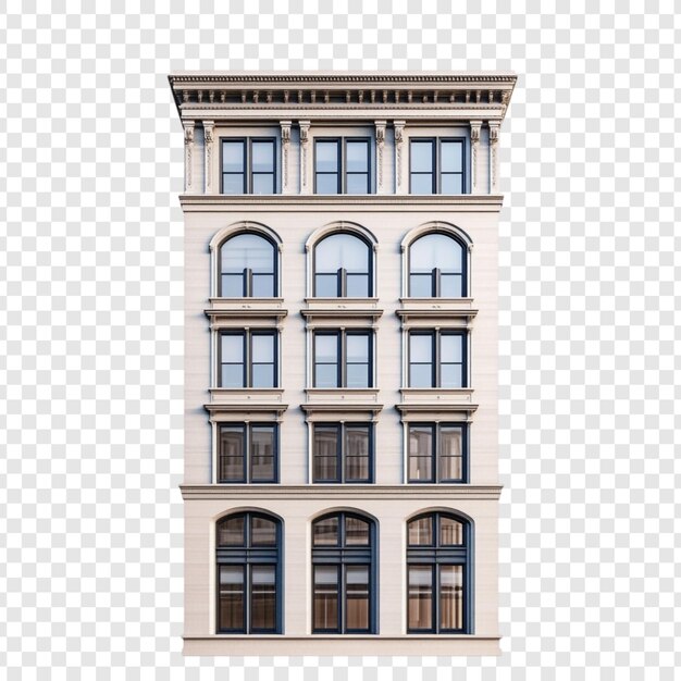 Elegante fachada del edificio de estilo neoyorquino
