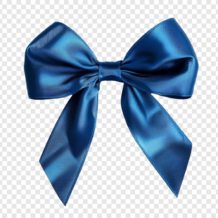 PSD gratuito elegante fiocco di nastro blu satinato una perfetta decorazione festiva