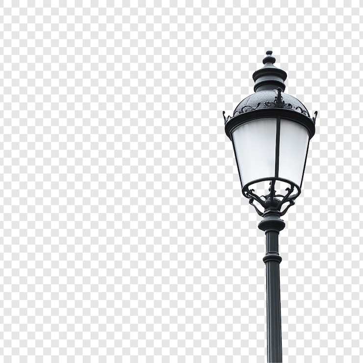 PSD gratuito elegante lampione stradale nero