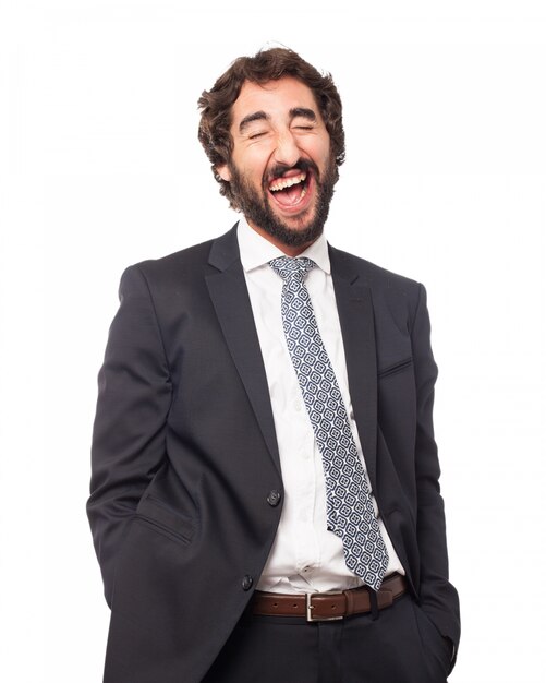 Elegante man geeuwen