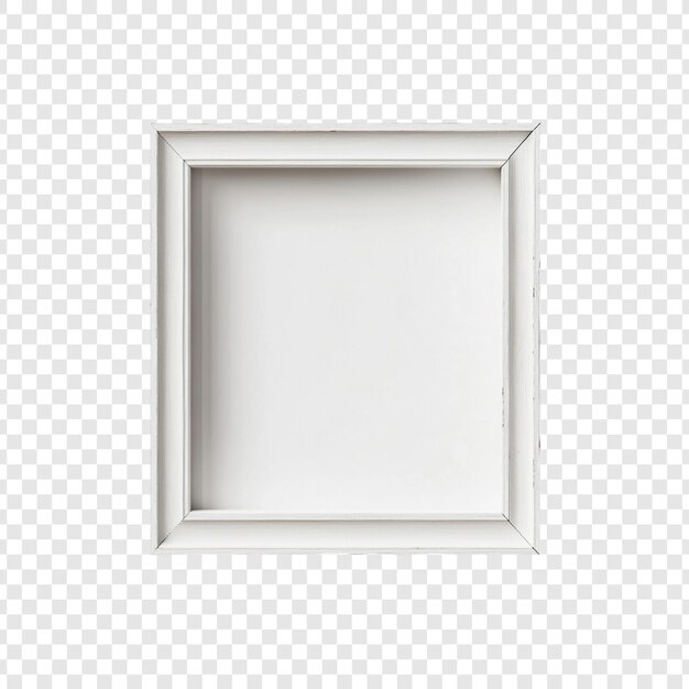 Elegante marco cuadrado blanco vacío y listo para su obra maestra