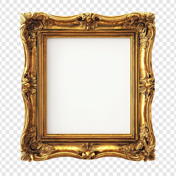 PSD gratuito elegante marco de oro un diseño clásico para la exhibición artística