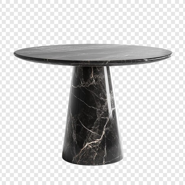 Elegante mesa de comedor de mármol negro