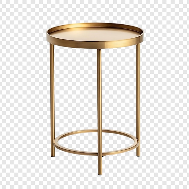 Elegante mesa lateral de metal dorado Diseño minimalista moderno para la decoración del hogar