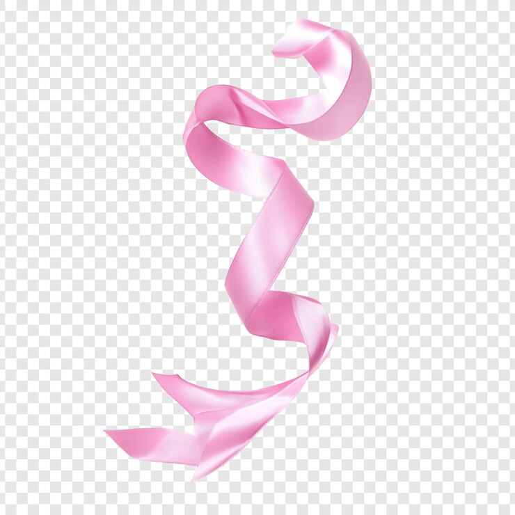 PSD gratuito elegante nastro rosa che gira un elemento di design grazioso