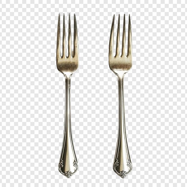 Un elegante par de tenedores de plata de época