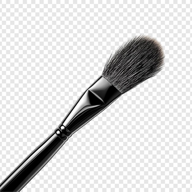 El elegante pincel de maquillaje negro de cerca