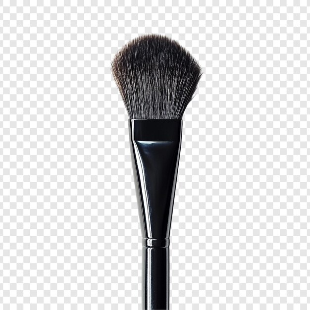 Elegante pincel de maquillaje negro con cerdas suaves perfecto para una aplicación impecable