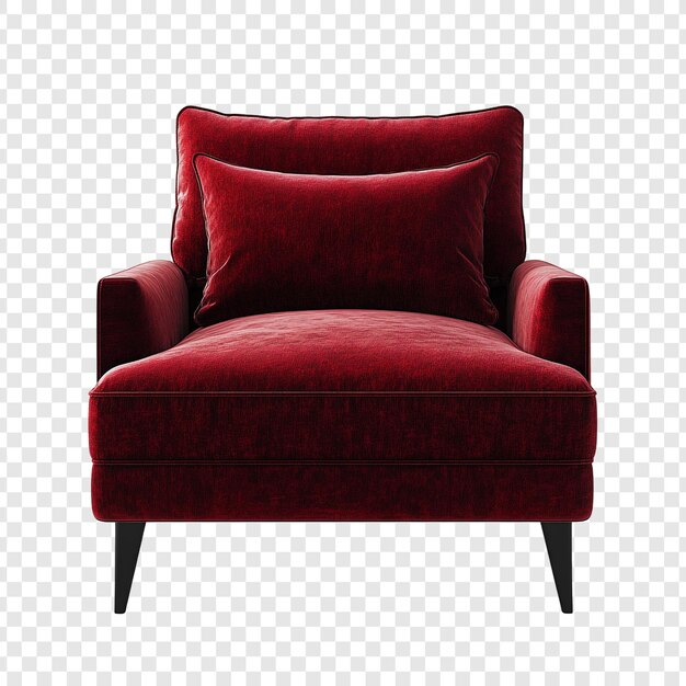 Elegante poltrona di velluto rosso lusso comfort e stile
