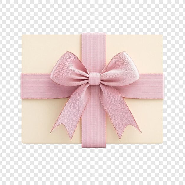 Elegante scatola regalo beige con un delicato fiocco rosa un delizioso colpo di sorpresa