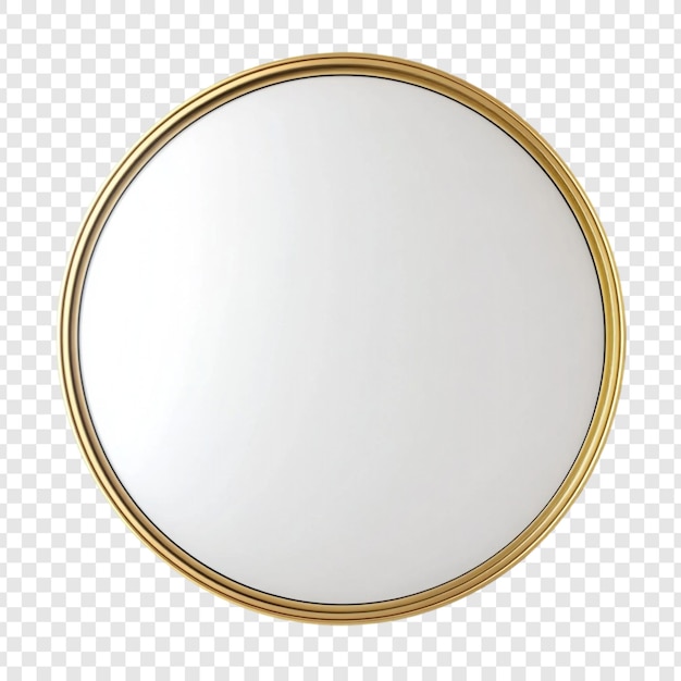 Elegante specchio rotondo con cornice dorata Un accento elegante per l'arredamento della casa
