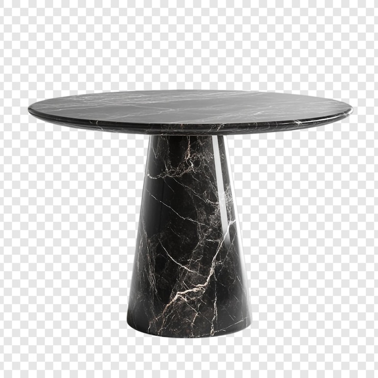 PSD gratuito elegante tavolo da pranzo in marmo nero