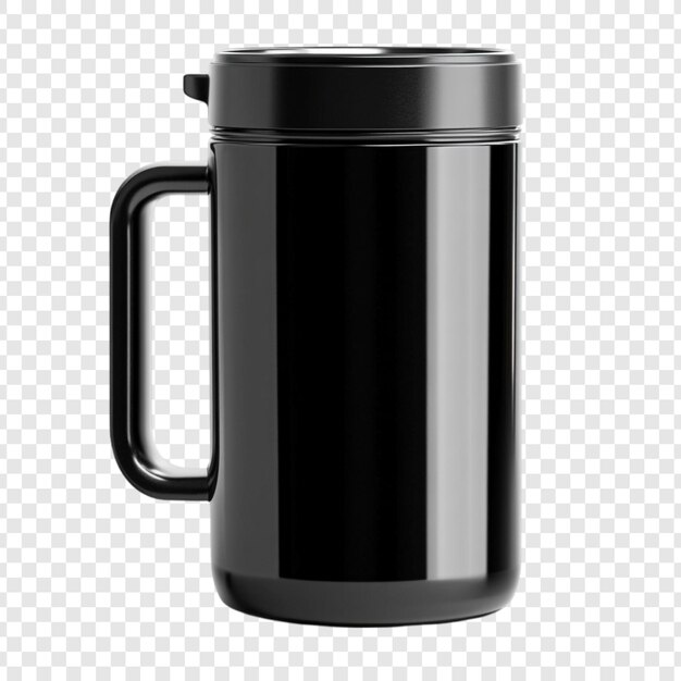 Elegante taza de viaje negra perfecta para el café OnTheGo