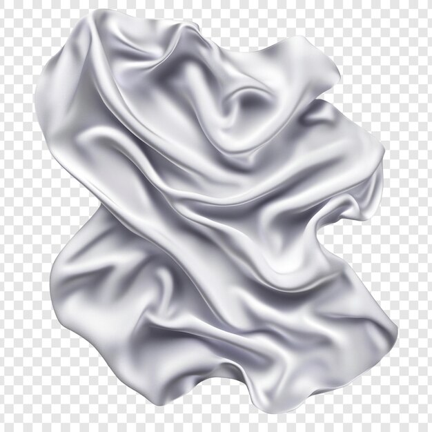 Elegante tela de plata envuelta en un lujoso textil de primer plano