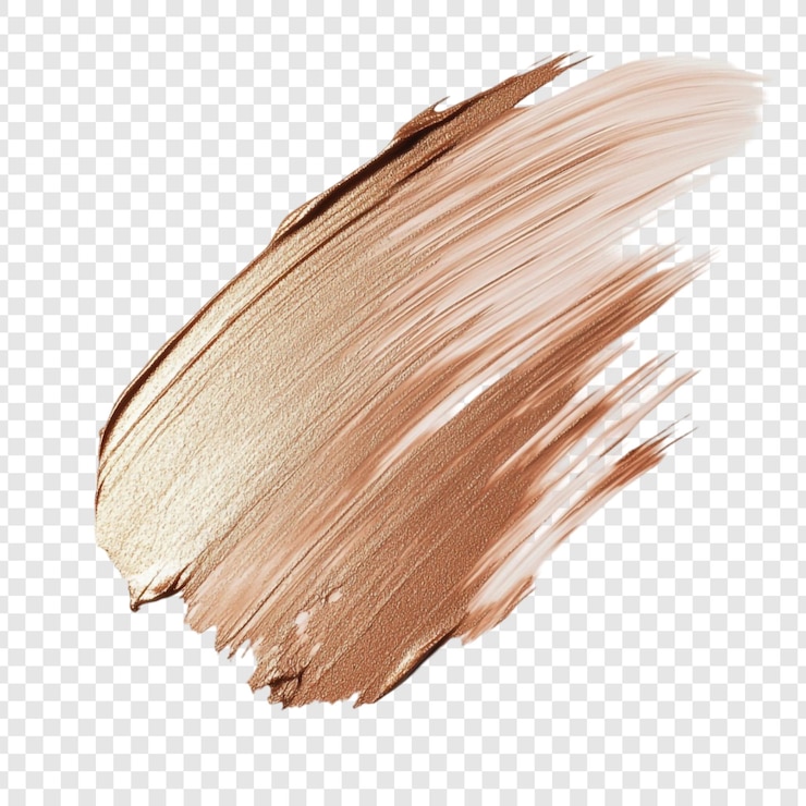 PSD gratuito elegante vortice di luccicante trucco in bronzo