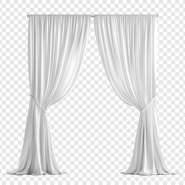 Elegante witte gordijnen met elegante interieurontwerp thuis