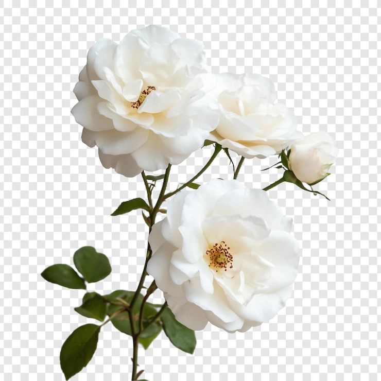Gratis PSD elegante witte rozen een boeket van zuiverheid en gratie