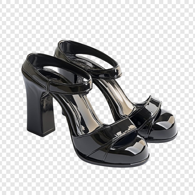 Gratis PSD elegante zwarte laken leren hakken