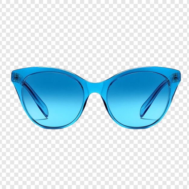 Las elegantes gafas de sol azules de ojo de gato