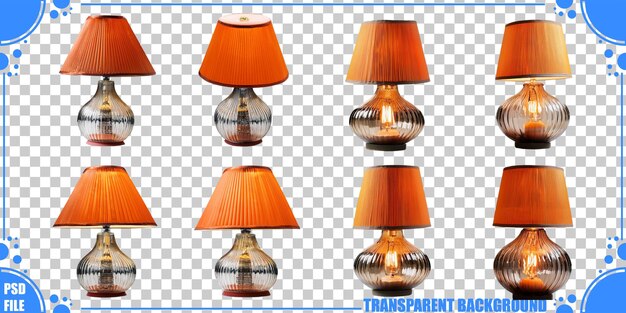 Elegantes lámparas de vidrio con tonos de naranja para la decoración de interiores
