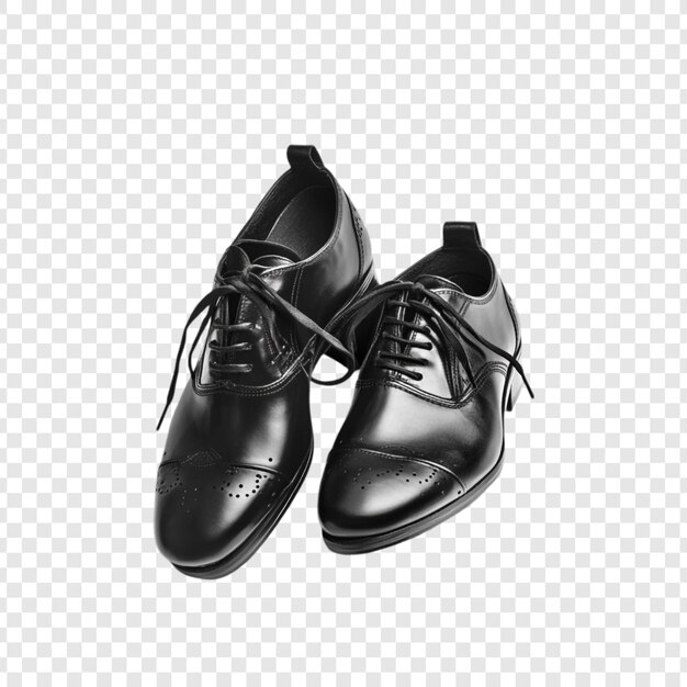 Elegantes Oxfords de cuero negro un par de zapatos clásicos pulidos para hombres