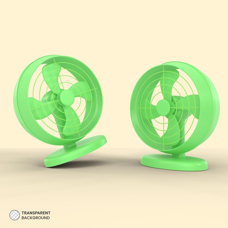 Gratis PSD elektrisch tafelventilator pictogram geïsoleerde 3d render illustratie