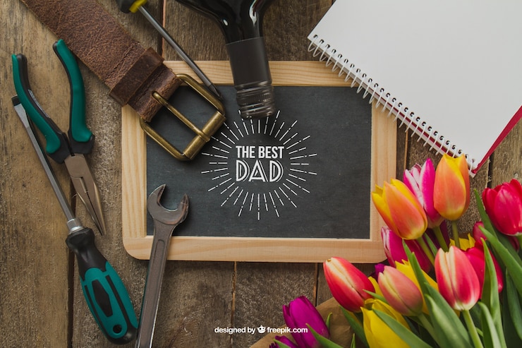 PSD gratuito elementi del giorno del padre