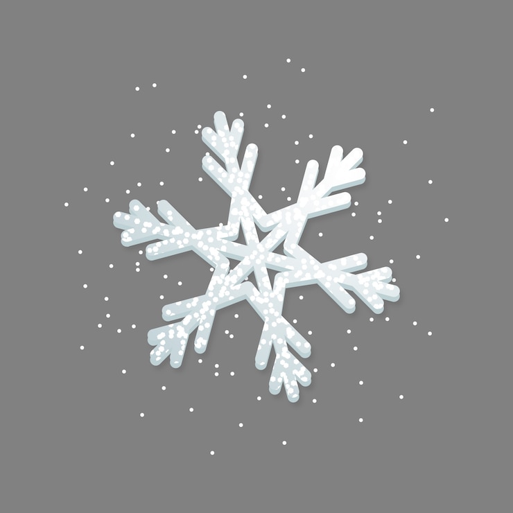 PSD gratuito elementi di fiocchi di neve isolati