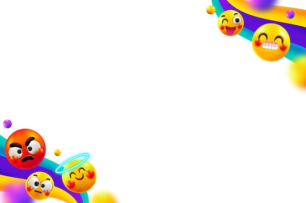 Elemento cornice Emoji isolato