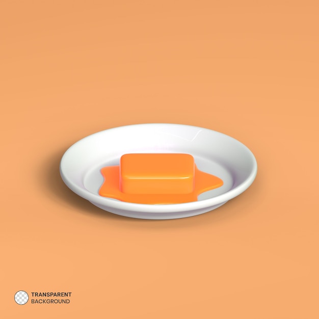 PSD gratuito elemento de desayuno icono aislado 3d render ilustración