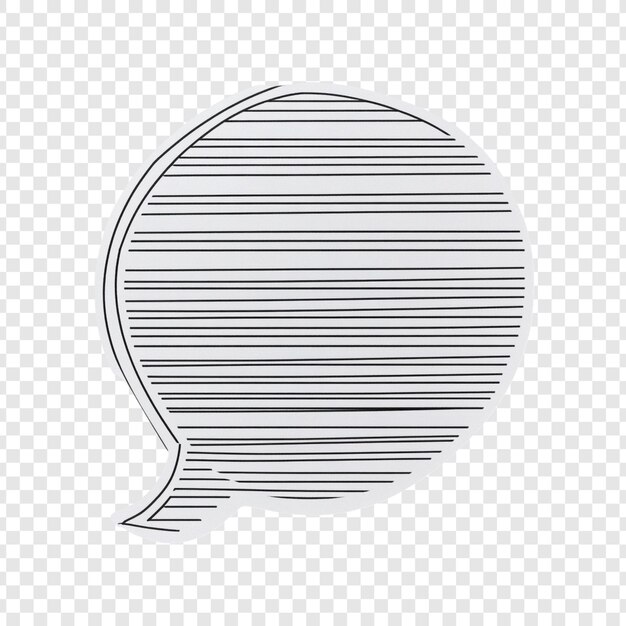 Elemento de diseño gráfico de burbuja de habla a rayas