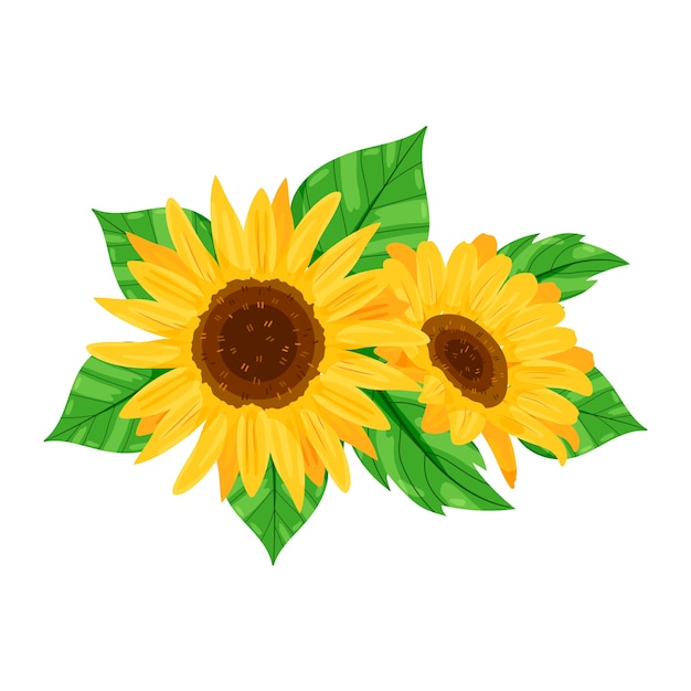 Elemento girasol aislado