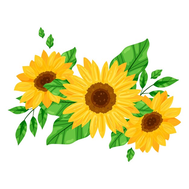 Elemento girasol aislado