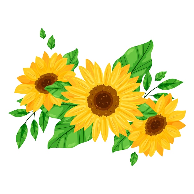Elemento girasol aislado