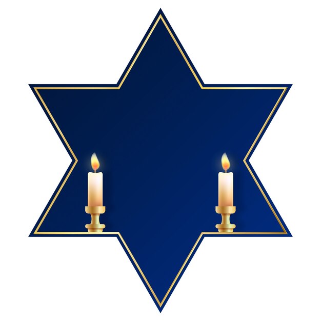 Elemento de Hanukkah realista aislado