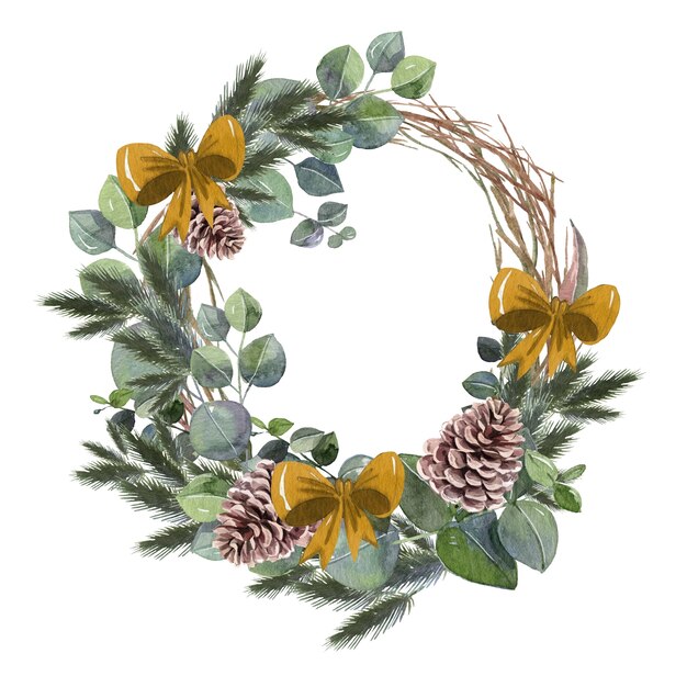 Elemento de Navidad de acuarela aislado