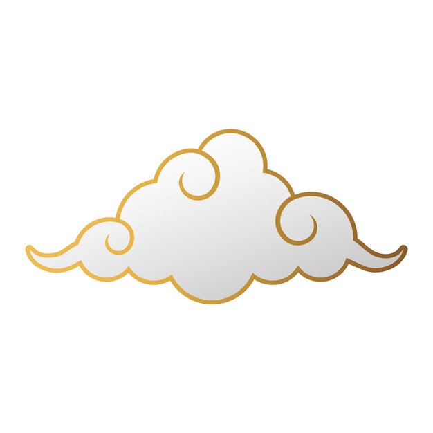 Elemento de nube chino aislado