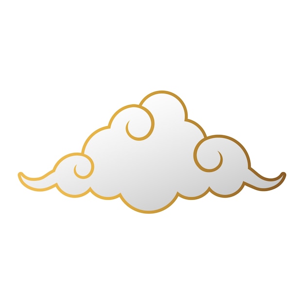 Elemento de nube chino aislado