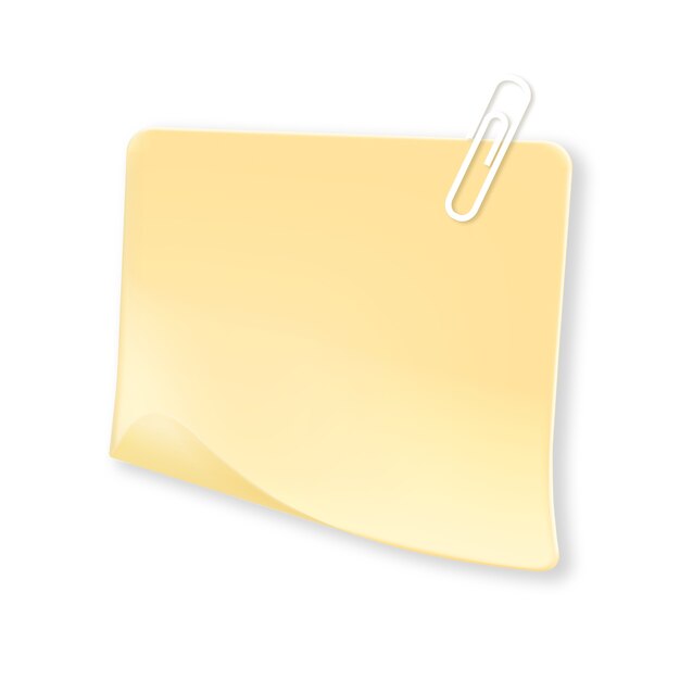 Elemento post-it realista aislado