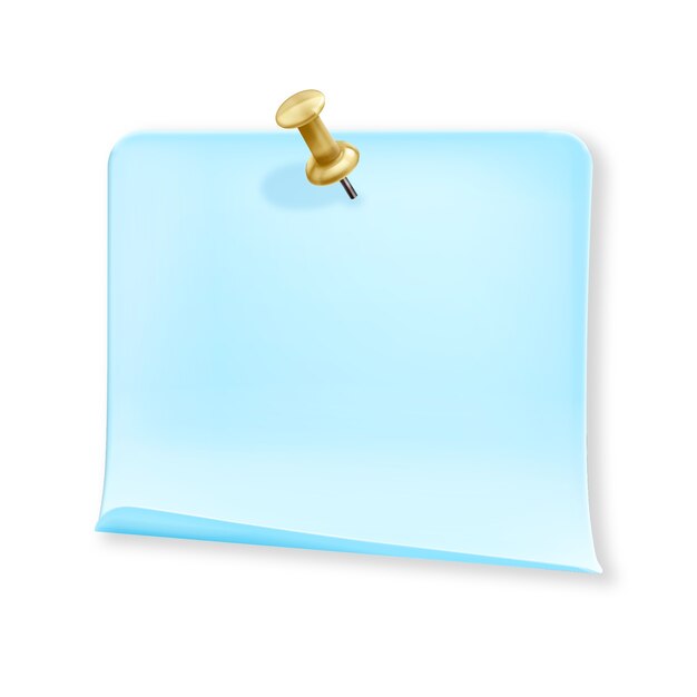 Elemento post-it realista aislado