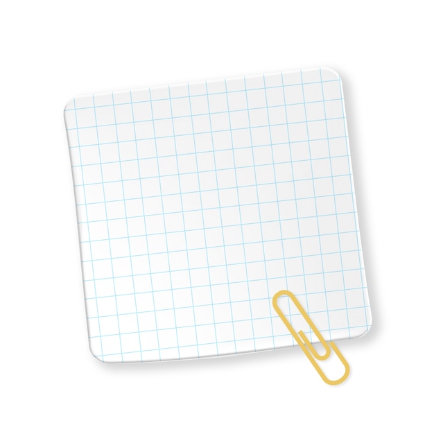 Elemento post-it realista aislado