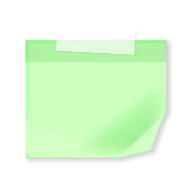 Elemento post-it realista aislado