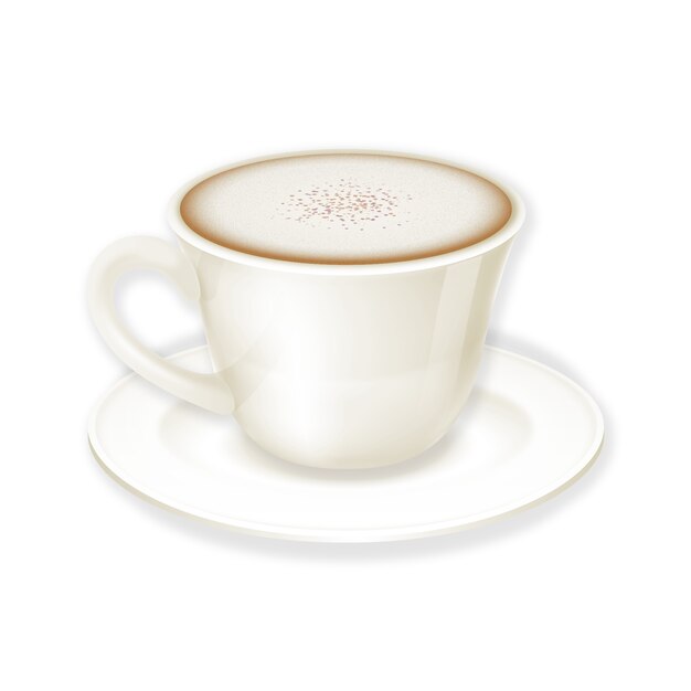 Elemento de taza de café realista